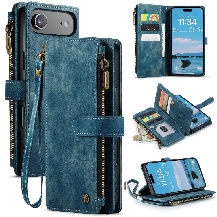 CaseMe C30 Card Slots Zipper Wallet Leather Phone Case, For iPhone Duo, For iPhone 17, For iPhone Air, For iPhone 16 Pro Max, For iPhone 16 Pro, For iPhone 16 Plus, For iPhone 16, For iPhone 18 Pro / 17 Pro, For iPhone 18 Pro Max / 17 Pro Max          ...