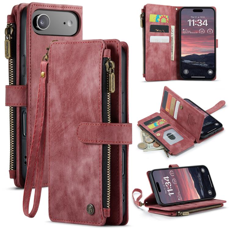 CaseMe C30 Card Slots Zipper Wallet Leather Phone Case, For iPhone Duo, For iPhone 17, For iPhone Air, For iPhone 16 Pro Max, For iPhone 16 Pro, For iPhone 16 Plus, For iPhone 16, For iPhone 18 Pro / 17 Pro, For iPhone 18 Pro Max / 17 Pro Max          ...