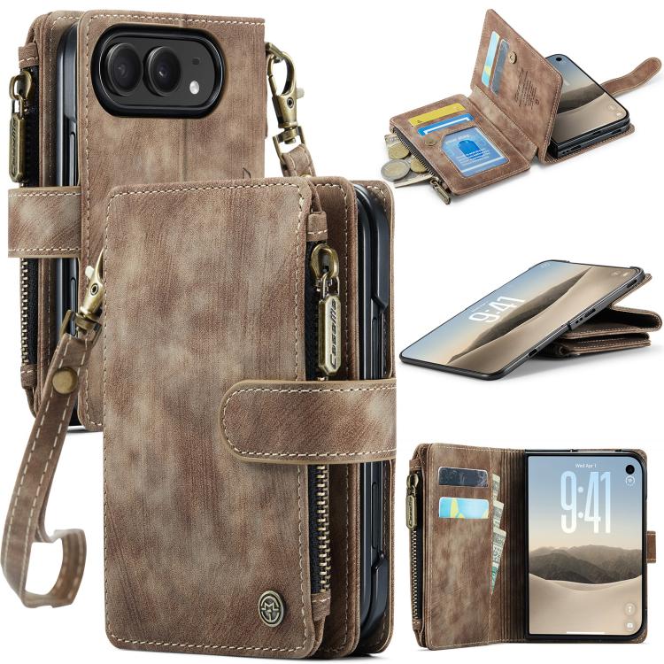CaseMe C30 Card Slots Zipper Wallet Leather Phone Case, For iPhone Duo, For iPhone 17, For iPhone Air, For iPhone 16 Pro Max, For iPhone 16 Pro, For iPhone 16 Plus, For iPhone 16, For iPhone 18 Pro / 17 Pro, For iPhone 18 Pro Max / 17 Pro Max          ...