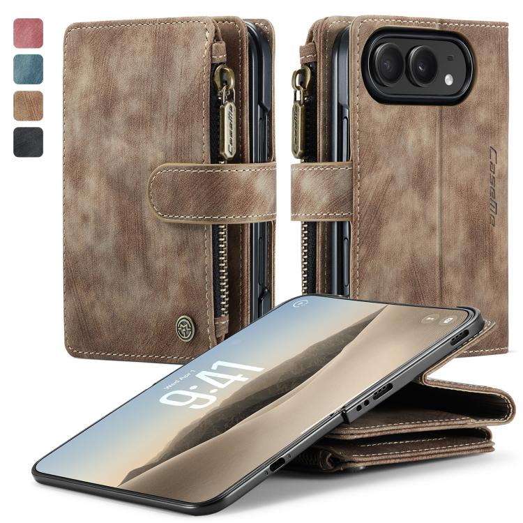 CaseMe C30 Card Slots Zipper Wallet Leather Phone Case, For iPhone Duo, For iPhone 17, For iPhone Air, For iPhone 16 Pro Max, For iPhone 16 Pro, For iPhone 16 Plus, For iPhone 16, For iPhone 18 Pro / 17 Pro, For iPhone 18 Pro Max / 17 Pro Max          ...