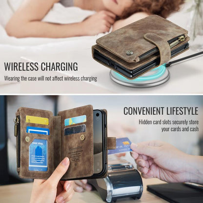 CaseMe C30 Card Slots Zipper Wallet Leather Phone Case, For iPhone Duo, For iPhone 17, For iPhone Air, For iPhone 16 Pro Max, For iPhone 16 Pro, For iPhone 16 Plus, For iPhone 16, For iPhone 18 Pro / 17 Pro, For iPhone 18 Pro Max / 17 Pro Max          ...