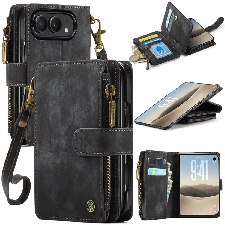 CaseMe C30 Card Slots Zipper Wallet Leather Phone Case, For iPhone Duo, For iPhone 17, For iPhone Air, For iPhone 16 Pro Max, For iPhone 16 Pro, For iPhone 16 Plus, For iPhone 16, For iPhone 18 Pro / 17 Pro, For iPhone 18 Pro Max / 17 Pro Max          ...