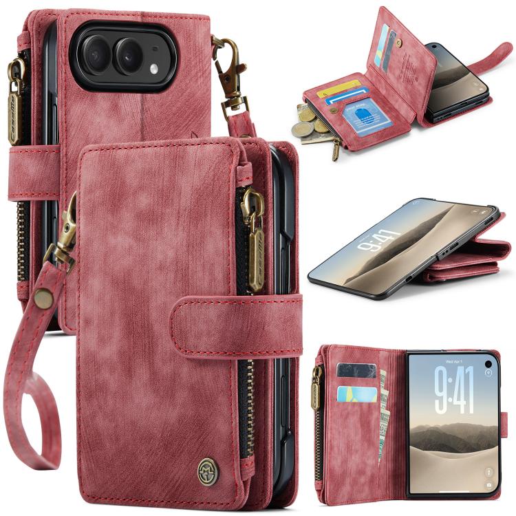 CaseMe C30 Card Slots Zipper Wallet Leather Phone Case, For iPhone Duo, For iPhone 17, For iPhone Air, For iPhone 16 Pro Max, For iPhone 16 Pro, For iPhone 16 Plus, For iPhone 16, For iPhone 18 Pro / 17 Pro, For iPhone 18 Pro Max / 17 Pro Max          ...