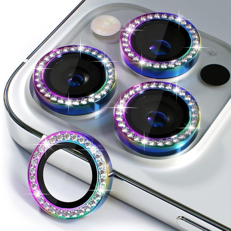 ENKAY AR Anti-reflection Individual Diamond Ring Camera Lens Glass Full Film, For iPhone 16 Pro / 16 Pro Max