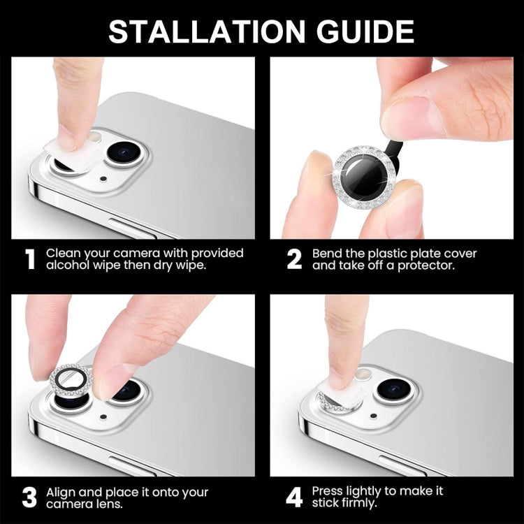 ENKAY AR Anti-reflection Individual Diamond Ring Camera Lens Glass Full Film, For iPhone 16 Pro / 16 Pro Max