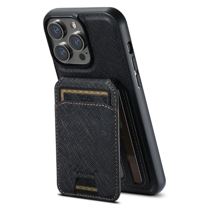 Suteni H18 Cross Grain MagSafe Wallet Leather Phone Case, For iPhone 17 Pro Max, For iPhone 17 Pro, For iPhone 17, For iPhone Air, For iPhone 16 Pro Max, For iPhone 16 Pro, For iPhone 16 Plus, For iPhone 16, For iPhone 15 Pro Max, For iPhone 15 Pro    ...