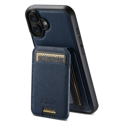 Suteni H18 Cross Grain MagSafe Wallet Leather Phone Case, For iPhone 18, For iPhone 18 Pro, For iPhone 18 Pro Max, For iPhone 17 Pro Max, For iPhone 17 Pro, For iPhone 17, For iPhone Air, For iPhone 16 Pro Max, For iPhone 16 Pro, For iPhone 16 Plus    ...