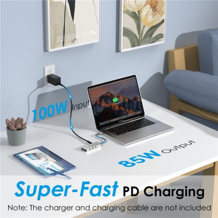 WAVLINK UHP3416 7-in-1 PD100W Charging SD / TF Card Reader 4K HD Type-C Docking Station, UHP3416