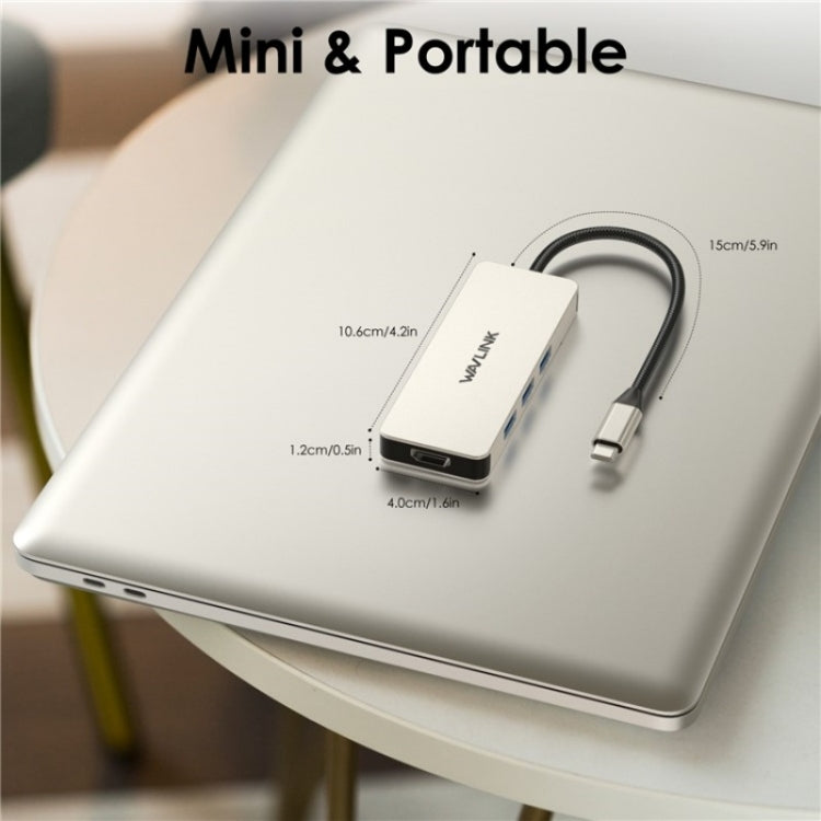 WAVLINK UHP3416 7-in-1 PD100W Charging SD / TF Card Reader 4K HD Type-C Docking Station, UHP3416