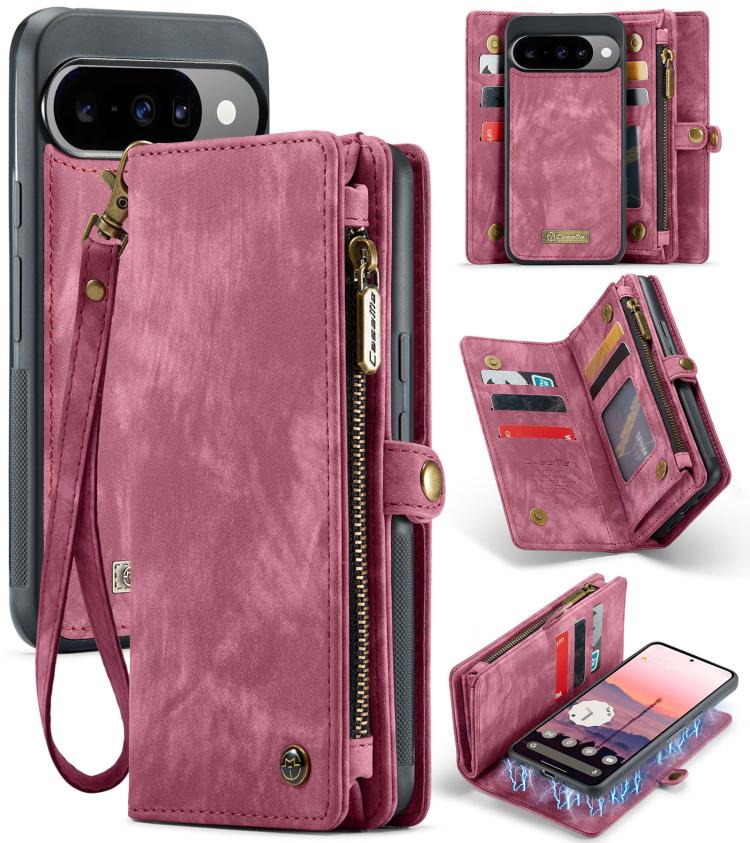 CaseMe 008 Detachable Multifunctional Leather Phone Case, For Google Pixel 11 Pro XL, For Google Pixel 11 / 11 Pro, For Google Pixel 10 Pro XL, For Google Pixel 10 / 10 Pro, For Google Pixel 9a, For Google Pixel 9 Pro XL, For Google Pixel 9 / 9 Pro