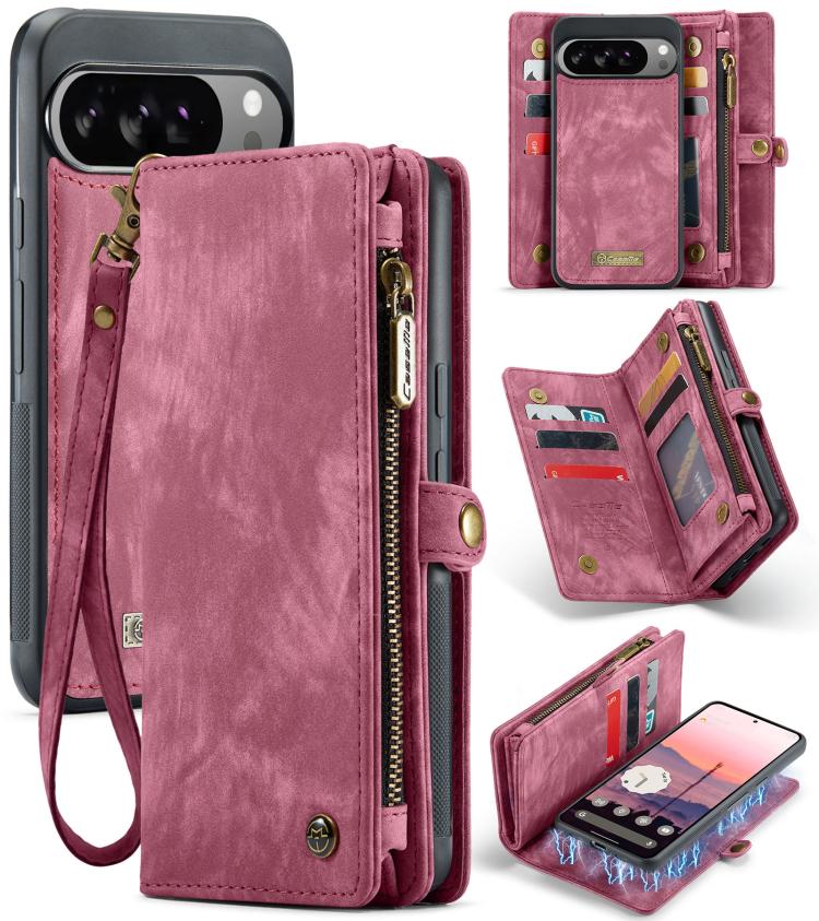 CaseMe 008 Detachable Multifunctional Leather Phone Case, For Google Pixel 11 Pro XL, For Google Pixel 11 / 11 Pro, For Google Pixel 10 Pro XL, For Google Pixel 10 / 10 Pro, For Google Pixel 9a, For Google Pixel 9 Pro XL, For Google Pixel 9 / 9 Pro