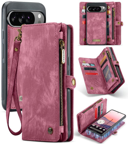 CaseMe 008 Detachable Multifunctional Leather Phone Case, For Google Pixel 11 Pro XL, For Google Pixel 11 / 11 Pro, For Google Pixel 10 Pro XL, For Google Pixel 10 / 10 Pro, For Google Pixel 9a, For Google Pixel 9 Pro XL, For Google Pixel 9 / 9 Pro