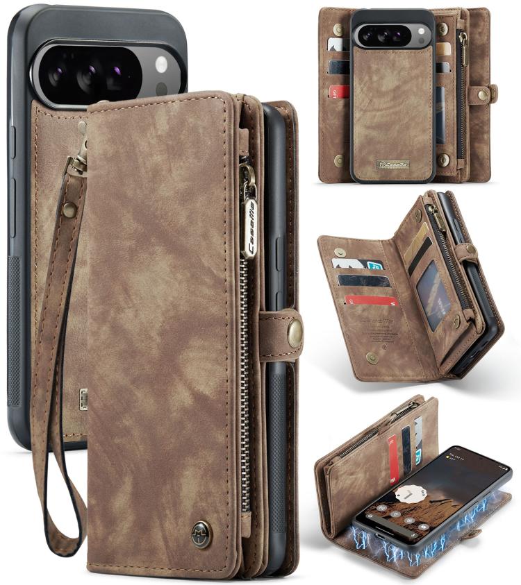 CaseMe 008 Detachable Multifunctional Leather Phone Case, For Google Pixel 11 Pro XL, For Google Pixel 11 / 11 Pro, For Google Pixel 10 Pro XL, For Google Pixel 10 / 10 Pro, For Google Pixel 9a, For Google Pixel 9 Pro XL, For Google Pixel 9 / 9 Pro