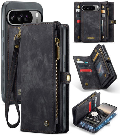 CaseMe 008 Detachable Multifunctional Leather Phone Case, For Google Pixel 11 Pro XL, For Google Pixel 11 / 11 Pro, For Google Pixel 10 Pro XL, For Google Pixel 10 / 10 Pro, For Google Pixel 9a, For Google Pixel 9 Pro XL, For Google Pixel 9 / 9 Pro