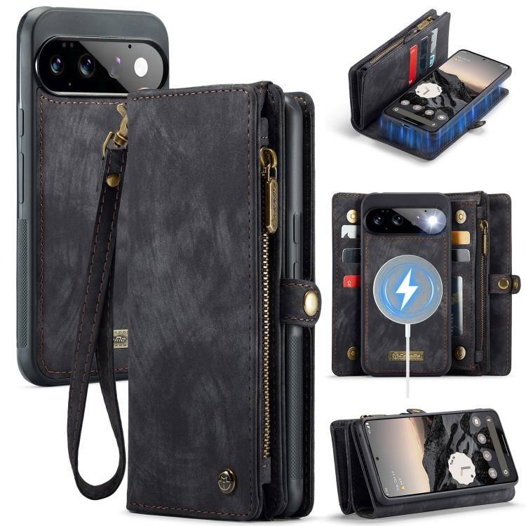 CaseMe 008 Detachable Multifunctional Leather Phone Case, For Google Pixel 11 Pro XL, For Google Pixel 11 / 11 Pro, For Google Pixel 10 Pro XL, For Google Pixel 10 / 10 Pro, For Google Pixel 9a, For Google Pixel 9 Pro XL, For Google Pixel 9 / 9 Pro