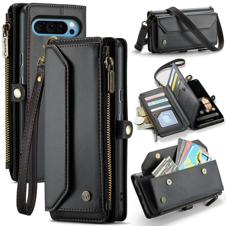 CaseMe C36 Card Slots Zipper Wallet RFID Anti-theft Leather Phone Case, For Google Pixel 11 Pro XL, For Google Pixel 11 / 11 Pro, For Google Pixel  10a, For Google Pixel 9 Pro XL / 10 Pro XL, For Google  Pixel 10 / 10 Pro / 9, For Google Pixel 9a