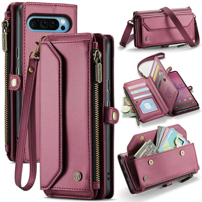 CaseMe C36 Card Slots Zipper Wallet RFID Anti-theft Leather Phone Case, For Google Pixel 11 Pro XL, For Google Pixel 11 / 11 Pro, For Google Pixel  10a, For Google Pixel 9 Pro XL / 10 Pro XL, For Google  Pixel 10 / 10 Pro / 9, For Google Pixel 9a