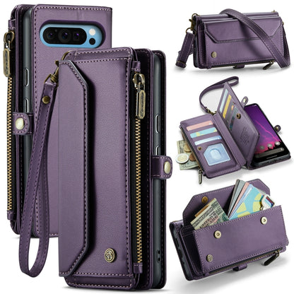 CaseMe C36 Card Slots Zipper Wallet RFID Anti-theft Leather Phone Case, For Google Pixel 11 Pro XL, For Google Pixel 11 / 11 Pro, For Google Pixel  10a, For Google Pixel 9 Pro XL / 10 Pro XL, For Google  Pixel 10 / 10 Pro / 9, For Google Pixel 9a