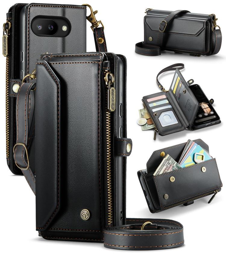 CaseMe C36 Card Slots Zipper Wallet RFID Anti-theft Leather Phone Case, For Google Pixel 11 Pro XL, For Google Pixel 11 / 11 Pro, For Google Pixel  10a, For Google Pixel 9 Pro XL / 10 Pro XL, For Google  Pixel 10 / 10 Pro / 9, For Google Pixel 9a