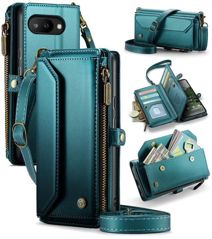 CaseMe C36 Card Slots Zipper Wallet RFID Anti-theft Leather Phone Case, For Google Pixel 11 Pro XL, For Google Pixel 11 / 11 Pro, For Google Pixel  10a, For Google Pixel 9 Pro XL / 10 Pro XL, For Google  Pixel 10 / 10 Pro / 9, For Google Pixel 9a