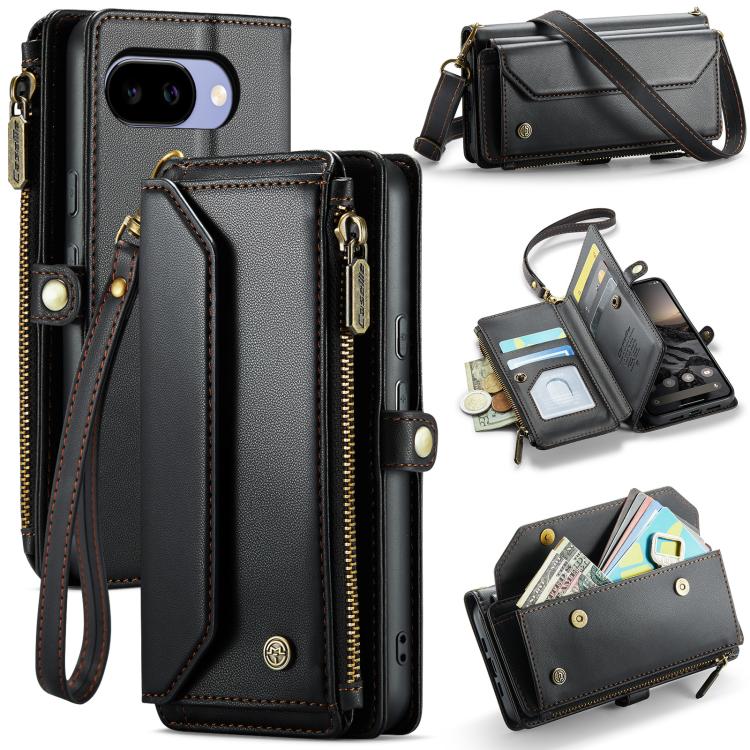 CaseMe C36 Card Slots Zipper Wallet RFID Anti-theft Leather Phone Case, For Google Pixel 11 Pro XL, For Google Pixel 11 / 11 Pro, For Google Pixel  10a, For Google Pixel 9 Pro XL / 10 Pro XL, For Google  Pixel 10 / 10 Pro / 9, For Google Pixel 9a