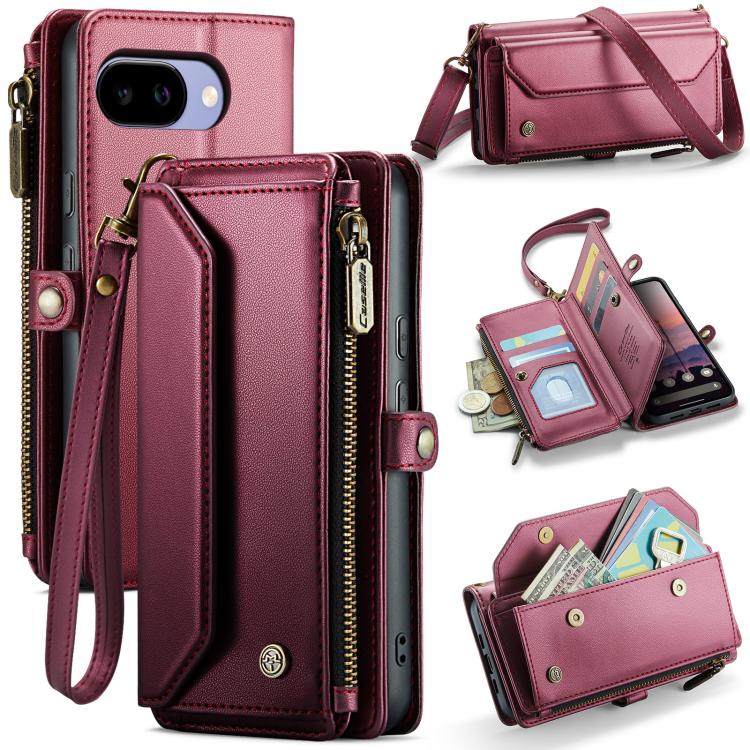 CaseMe C36 Card Slots Zipper Wallet RFID Anti-theft Leather Phone Case, For Google Pixel 11 Pro XL, For Google Pixel 11 / 11 Pro, For Google Pixel  10a, For Google Pixel 9 Pro XL / 10 Pro XL, For Google  Pixel 10 / 10 Pro / 9, For Google Pixel 9a