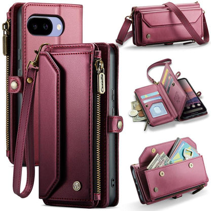 CaseMe C36 Card Slots Zipper Wallet RFID Anti-theft Leather Phone Case, For Google Pixel 11 Pro XL, For Google Pixel 11 / 11 Pro, For Google Pixel  10a, For Google Pixel 9 Pro XL / 10 Pro XL, For Google  Pixel 10 / 10 Pro / 9, For Google Pixel 9a