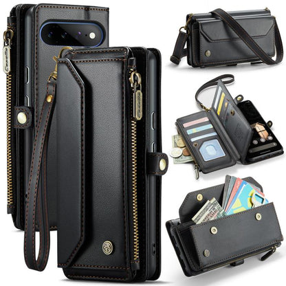 CaseMe C36 Card Slots Zipper Wallet RFID Anti-theft Leather Phone Case, For Google Pixel 11 Pro XL, For Google Pixel 11 / 11 Pro, For Google Pixel  10a, For Google Pixel 9 Pro XL / 10 Pro XL, For Google  Pixel 10 / 10 Pro / 9, For Google Pixel 9a