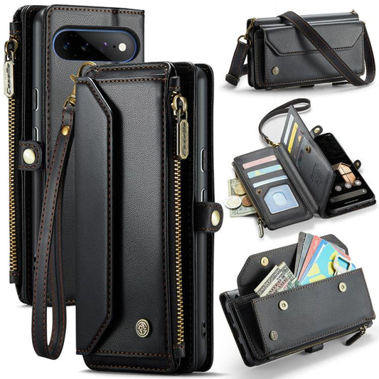 CaseMe C36 Card Slots Zipper Wallet RFID Anti-theft Leather Phone Case, For Google Pixel 11 Pro XL, For Google Pixel 11 / 11 Pro, For Google Pixel  10a, For Google Pixel 9 Pro XL / 10 Pro XL, For Google  Pixel 10 / 10 Pro / 9, For Google Pixel 9a