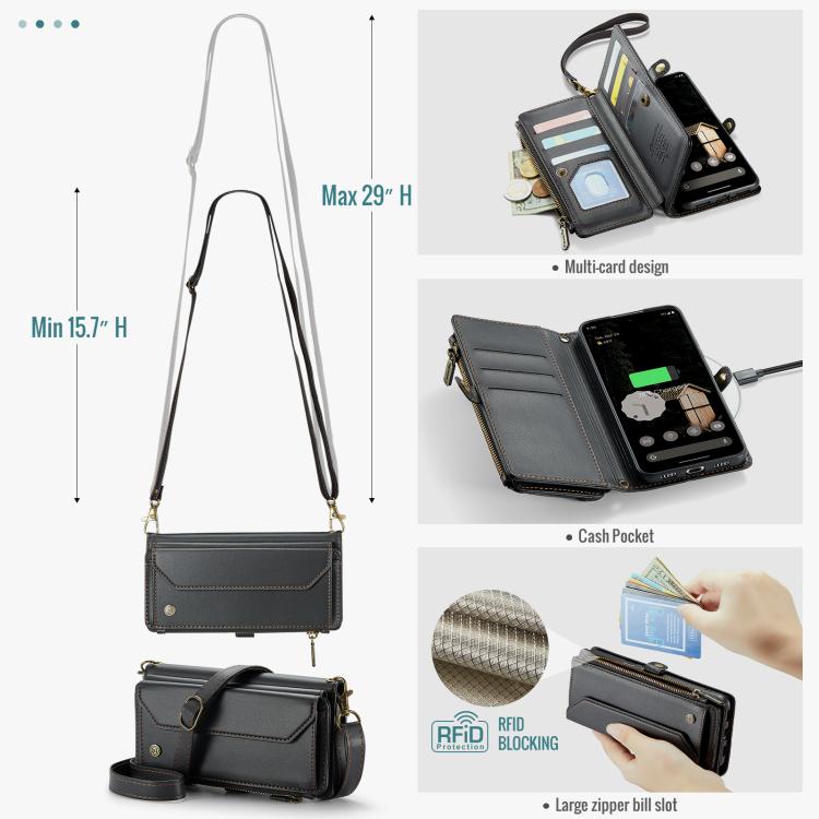 CaseMe C36 Card Slots Zipper Wallet RFID Anti-theft Leather Phone Case, For Google Pixel 11 Pro XL, For Google Pixel 11 / 11 Pro, For Google Pixel  10a, For Google Pixel 9 Pro XL / 10 Pro XL, For Google  Pixel 10 / 10 Pro / 9, For Google Pixel 9a