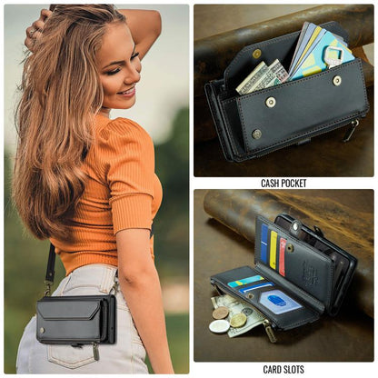 CaseMe C36 Card Slots Zipper Wallet RFID Anti-theft Leather Phone Case, For Google Pixel 11 Pro XL, For Google Pixel 11 / 11 Pro, For Google Pixel  10a, For Google Pixel 9 Pro XL / 10 Pro XL, For Google  Pixel 10 / 10 Pro / 9, For Google Pixel 9a