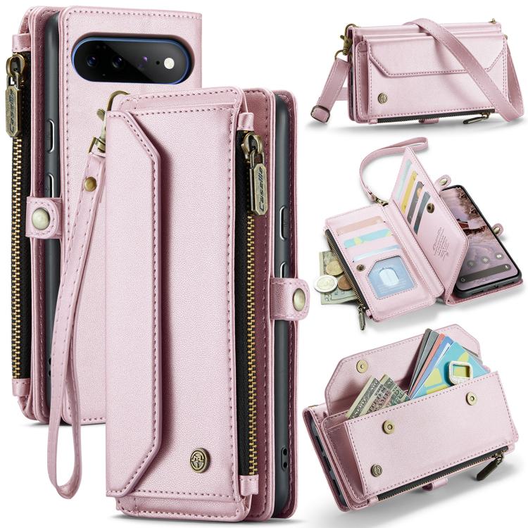 CaseMe C36 Card Slots Zipper Wallet RFID Anti-theft Leather Phone Case, For Google Pixel 11 Pro XL, For Google Pixel 11 / 11 Pro, For Google Pixel  10a, For Google Pixel 9 Pro XL / 10 Pro XL, For Google  Pixel 10 / 10 Pro / 9, For Google Pixel 9a