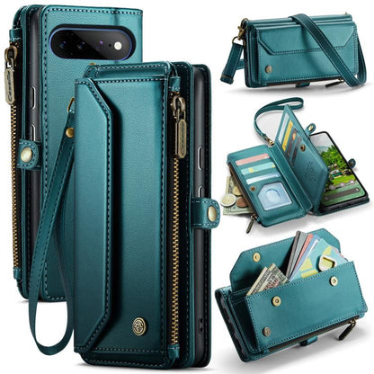 CaseMe C36 Card Slots Zipper Wallet RFID Anti-theft Leather Phone Case, For Google Pixel 11 Pro XL, For Google Pixel 11 / 11 Pro, For Google Pixel  10a, For Google Pixel 9 Pro XL / 10 Pro XL, For Google  Pixel 10 / 10 Pro / 9, For Google Pixel 9a