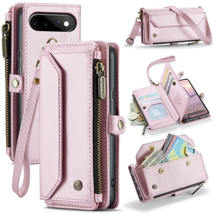 CaseMe C36 Card Slots Zipper Wallet RFID Anti-theft Leather Phone Case, For Google Pixel 11 Pro XL, For Google Pixel 11 / 11 Pro, For Google Pixel  10a, For Google Pixel 9 Pro XL / 10 Pro XL, For Google  Pixel 10 / 10 Pro / 9, For Google Pixel 9a