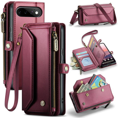 CaseMe C36 Card Slots Zipper Wallet RFID Anti-theft Leather Phone Case, For Google Pixel 11 Pro XL, For Google Pixel 11 / 11 Pro, For Google Pixel  10a, For Google Pixel 9 Pro XL / 10 Pro XL, For Google  Pixel 10 / 10 Pro / 9, For Google Pixel 9a
