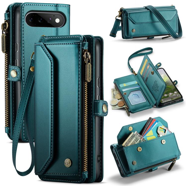 CaseMe C36 Card Slots Zipper Wallet RFID Anti-theft Leather Phone Case, For Google Pixel 11 Pro XL, For Google Pixel 11 / 11 Pro, For Google Pixel  10a, For Google Pixel 9 Pro XL / 10 Pro XL, For Google  Pixel 10 / 10 Pro / 9, For Google Pixel 9a