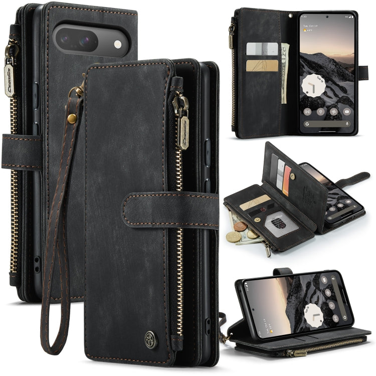 CaseMe C30 Card Slots Zipper Wallet Leather Phone Case, For Google Pixel 11 / 11 Pro, For Google Pixel 10a, For Google Pixel 9 Pro XL / 10 Pro XL, For Google Pixel 10 / 10 Pro / 9, For Google Pixel 9a, For Google Pixel 11 Pro XL
