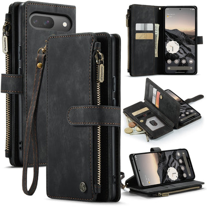 CaseMe C30 Card Slots Zipper Wallet Leather Phone Case, For Google Pixel 11 / 11 Pro, For Google Pixel 10a, For Google Pixel 9 Pro XL / 10 Pro XL, For Google Pixel 10 / 10 Pro / 9, For Google Pixel 9a, For Google Pixel 11 Pro XL