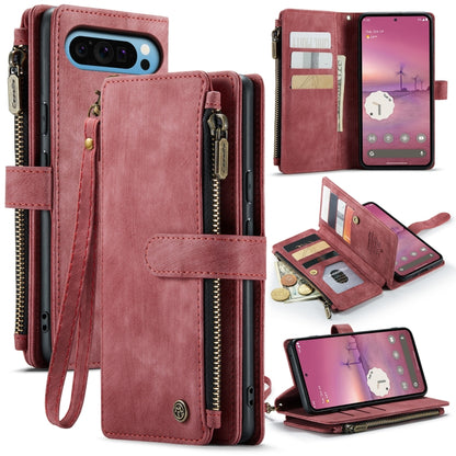 CaseMe C30 Card Slots Zipper Wallet Leather Phone Case, For Google Pixel 11 / 11 Pro, For Google Pixel 10a, For Google Pixel 9 Pro XL / 10 Pro XL, For Google Pixel 10 / 10 Pro / 9, For Google Pixel 9a, For Google Pixel 11 Pro XL