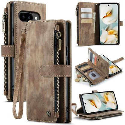 CaseMe C30 Card Slots Zipper Wallet Leather Phone Case, For Google Pixel 11 / 11 Pro, For Google Pixel 10a, For Google Pixel 9 Pro XL / 10 Pro XL, For Google Pixel 10 / 10 Pro / 9, For Google Pixel 9a, For Google Pixel 11 Pro XL