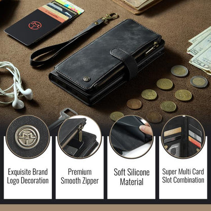 CaseMe C30 Card Slots Zipper Wallet Leather Phone Case, For Google Pixel 11 / 11 Pro, For Google Pixel 10a, For Google Pixel 9 Pro XL / 10 Pro XL, For Google Pixel 10 / 10 Pro / 9, For Google Pixel 9a, For Google Pixel 11 Pro XL