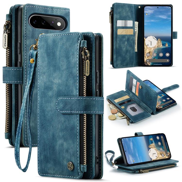 CaseMe C30 Card Slots Zipper Wallet Leather Phone Case, For Google Pixel 11 / 11 Pro, For Google Pixel 10a, For Google Pixel 9 Pro XL / 10 Pro XL, For Google Pixel 10 / 10 Pro / 9, For Google Pixel 9a, For Google Pixel 11 Pro XL