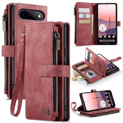 CaseMe C30 Card Slots Zipper Wallet Leather Phone Case, For Google Pixel 11 / 11 Pro, For Google Pixel 10a, For Google Pixel 9 Pro XL / 10 Pro XL, For Google Pixel 10 / 10 Pro / 9, For Google Pixel 9a, For Google Pixel 11 Pro XL