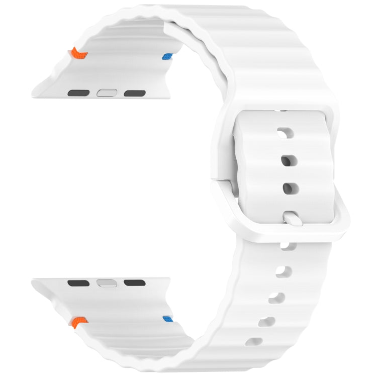 Wavy Grain Stitched Silicone Watch Band, For Apple Watch Series 3 38mm, For Apple Watch Series 3 42mm