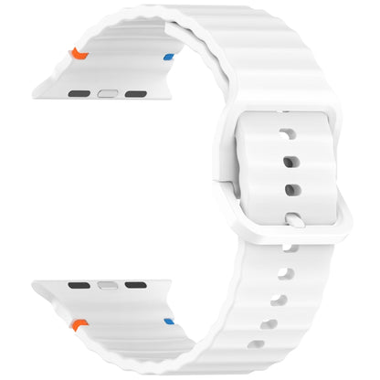 Wavy Grain Stitched Silicone Watch Band, For Apple Watch Series 3 38mm, For Apple Watch Series 3 42mm