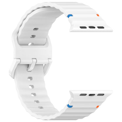 Wavy Grain Stitched Silicone Watch Band, For Apple Watch Series 3 38mm, For Apple Watch Series 3 42mm
