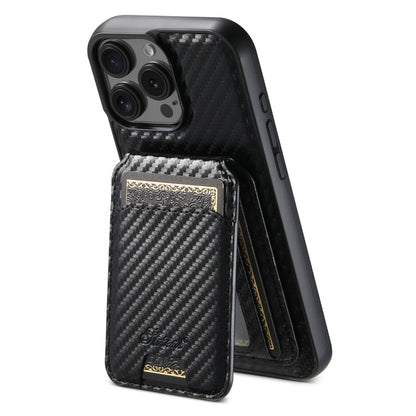 Suteni TXWH18 Carbon Fiber Texture Detachable Wallet MagSafe Phone Case, For iPhone 18 Pro, For iPhone 18 Pro Max, For iPhone 17 Pro Max, For iPhone 17 Pro, For iPhone 17, For iPhone 17 Air, For iPhone 16 Pro Max, For iPhone 16 Pro, For iPhone 16 Plus ...