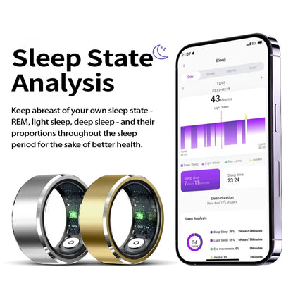 R5 SIZE 11 Smart Ring, Support Health Monitoring / Multiple Sports Modes