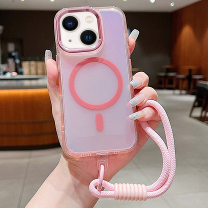 Bright Shadow  Magsafe Discoloration Phone Case with Wrist Strap