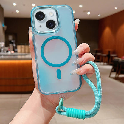 Bright Shadow  Magsafe Discoloration Phone Case with Wrist Strap